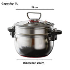 Multi-Stove Micro-Pressure Cooking Pot With Glass Lid (7L)