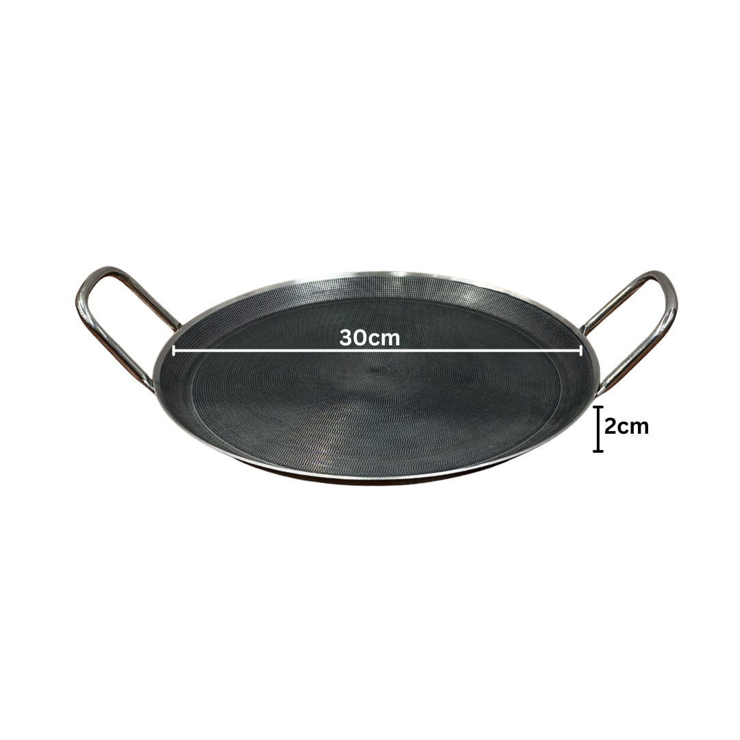 Double-Ear Crystal Shield Non-Stick Stainless Steel Pan