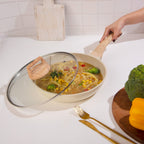 Maifan Stone Non-Stick Flat Bottom Frying Pan with Lid(28cm)