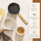 Premium Saucepan With Anti-Scald Wooden Handle