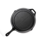 Multi-Purpose Cast Iron Flat & Grooved Cooking Pan(32cm)