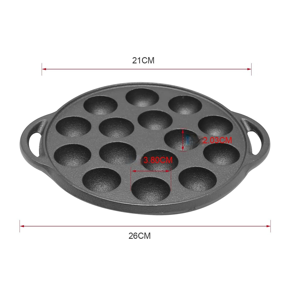 Multi-Purpose Cast Iron Round Mold Pan(21cm)
