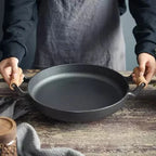 Multi-Functional Cast Iron Non-Stick Frying Pan With Lid & Ear Handles(30cm)