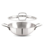 Premium Tri-Ply Stainless Steel Kadai With Lid(24cm)